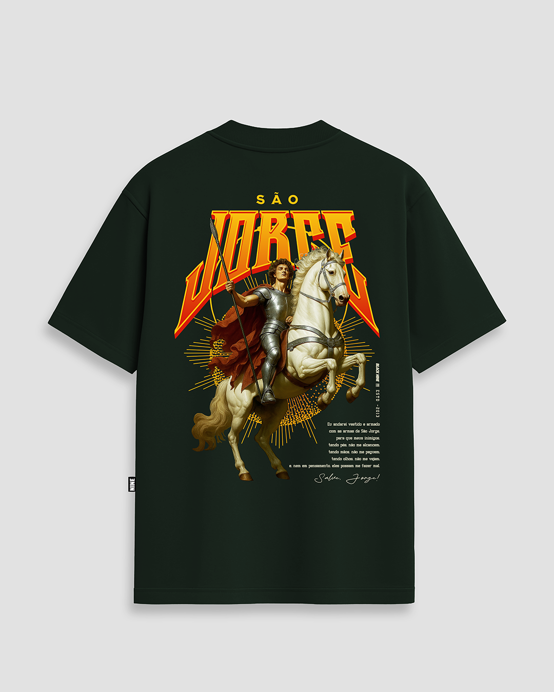 フライトナイト Camiseta São Jorge Guerreiro Edição Limitada - Preta