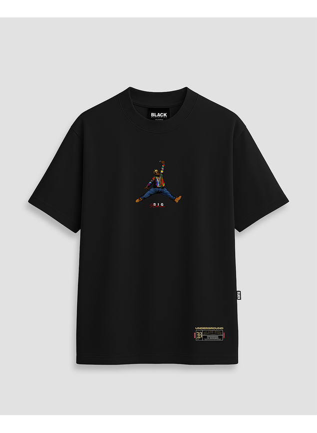 Camiseta Black Nine Big Jordan Notorious - Preta