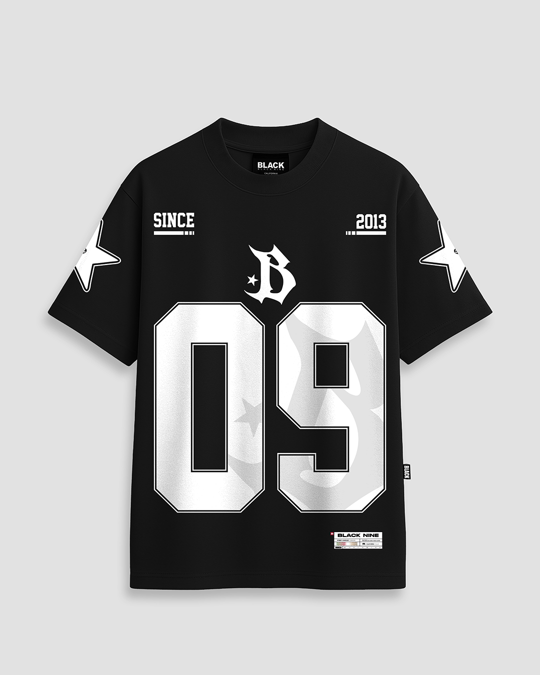 Camiseta Black Nine Number 09 - Preta
