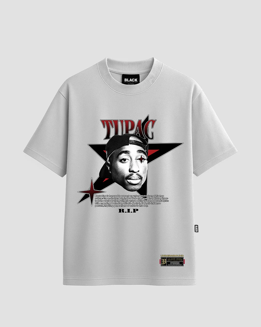 Camiseta Streetwear Rip Tupac Shakur - Branca