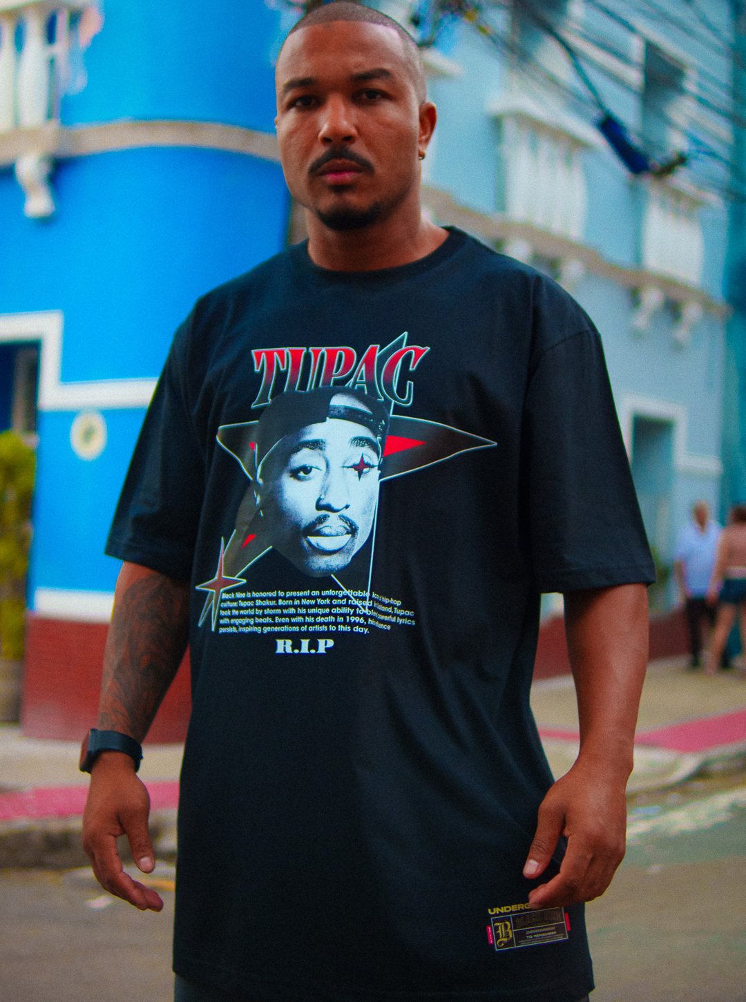 Camiseta Premium Rip Tupac Shakur - Preta