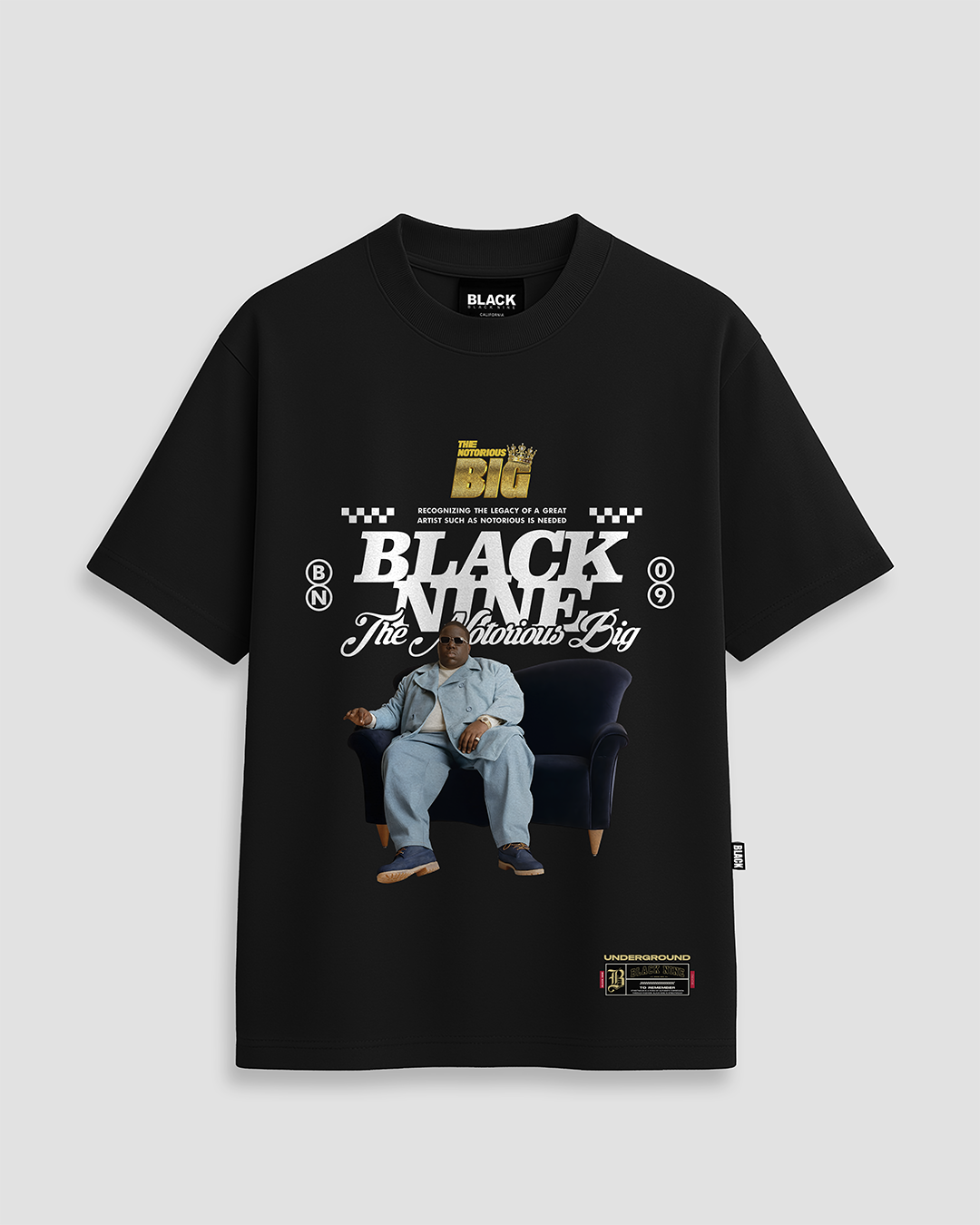 ミュージシャン STILLAS THE NOTORIOUS B.I.G. CREWNECK Camiseta The Notorious Big - Preta