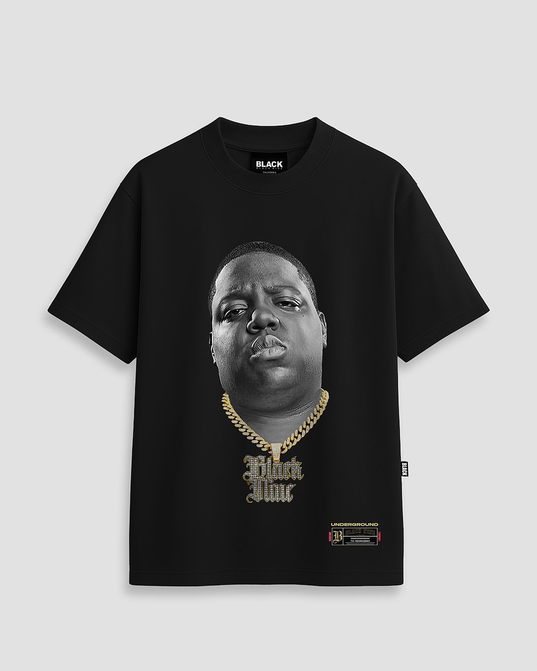 Camiseta Notorious B.I.G. 3D Preta – Black Nine Streetwear Oversized