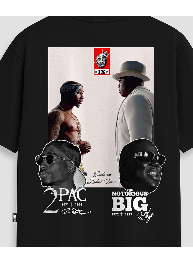 Camiseta Tupac E Big Notorious - Preto