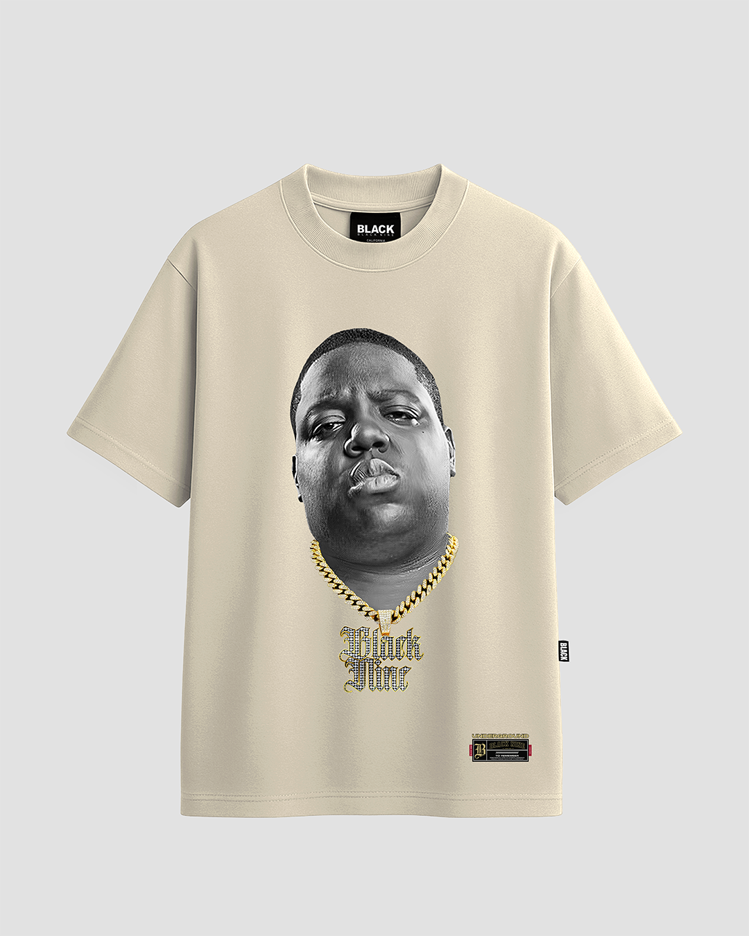Camiseta Notorious B.I.G. P&B 3D Branca – Black Nine Oversized