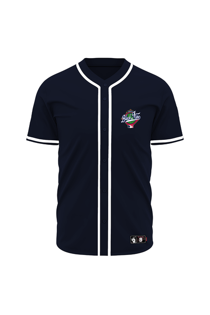 Camisa Baseball Worldwide - Azul Com Viés Branco