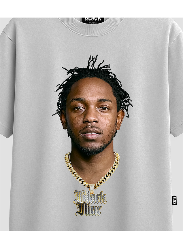 Camiseta Oversized Streetwear Kendrick Lamar 3D - Branca