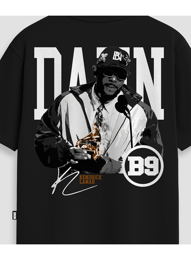 Camiseta Oversized Streetwear Kendrick Lamar Damn - Preta