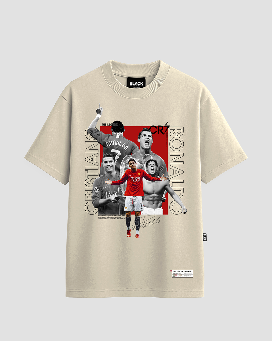 Camiseta Homenagem Cristiano Ronaldo - Off White