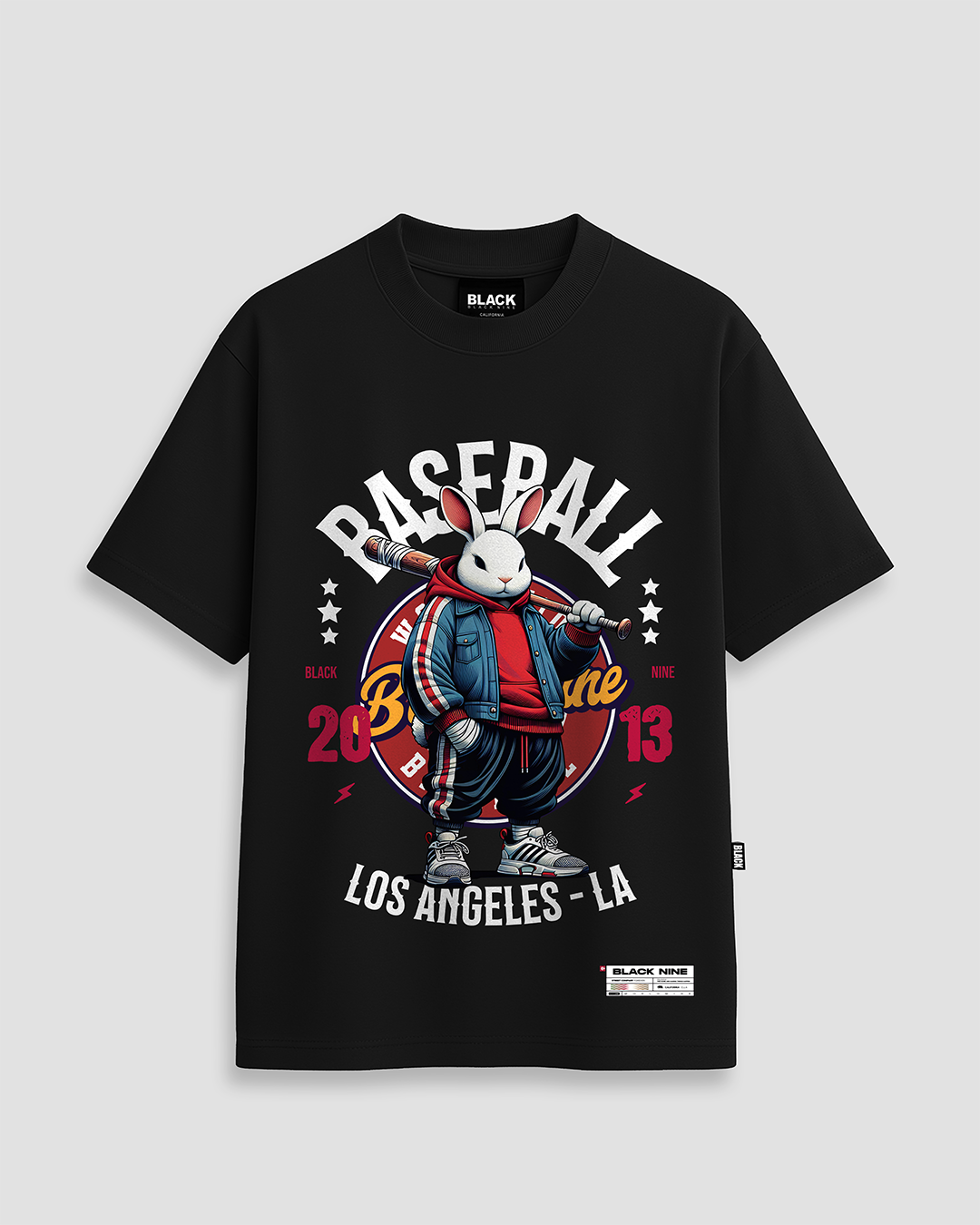 Camiseta Black Nine Rabbit - Preta