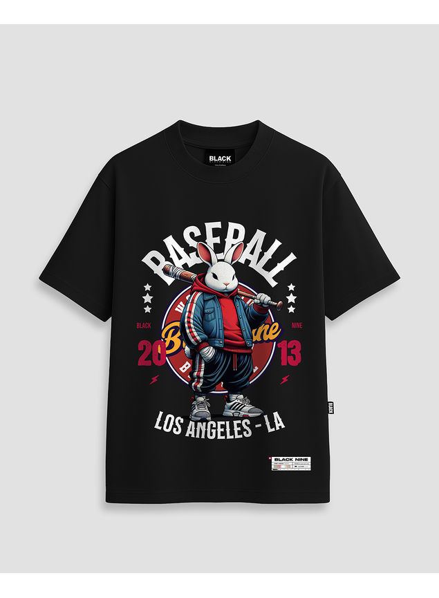 Camiseta Black Nine Rabbit - Preta