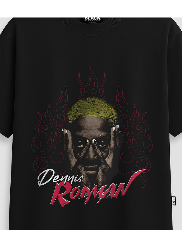 Camiseta Black Nine Dennis Rodman - Preta