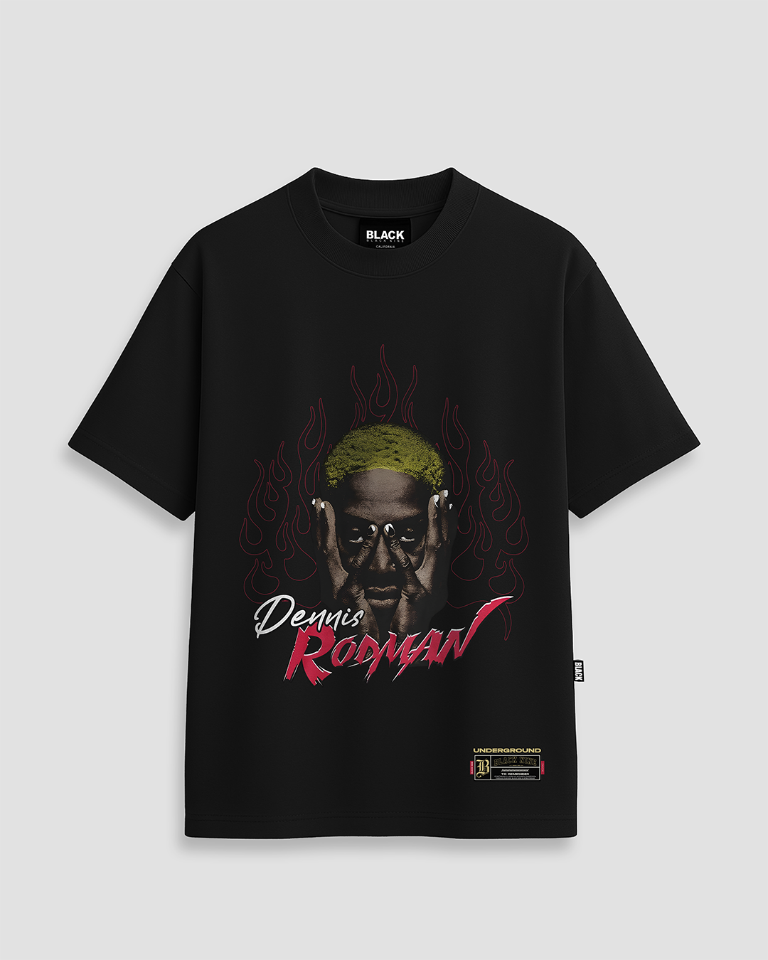 Dennis Rodman tシャツ Camiseta Black Nine Dennis Rodman - Preta