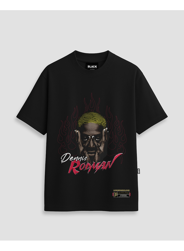 Camiseta Black Nine Dennis Rodman - Preta