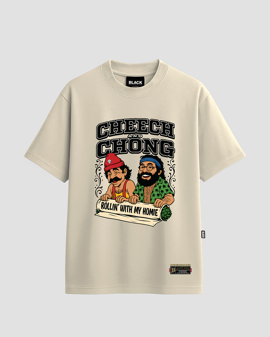 Camiseta Streetwear Chech And Chong - Off White