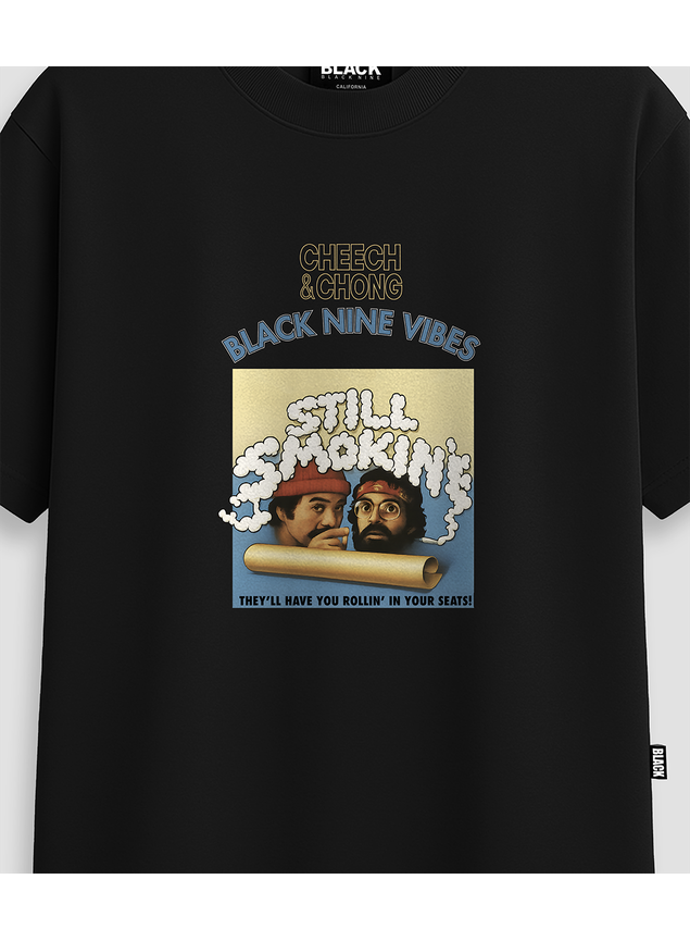 Camiseta Streetwear Chech And Chong Still Smokine - Preta