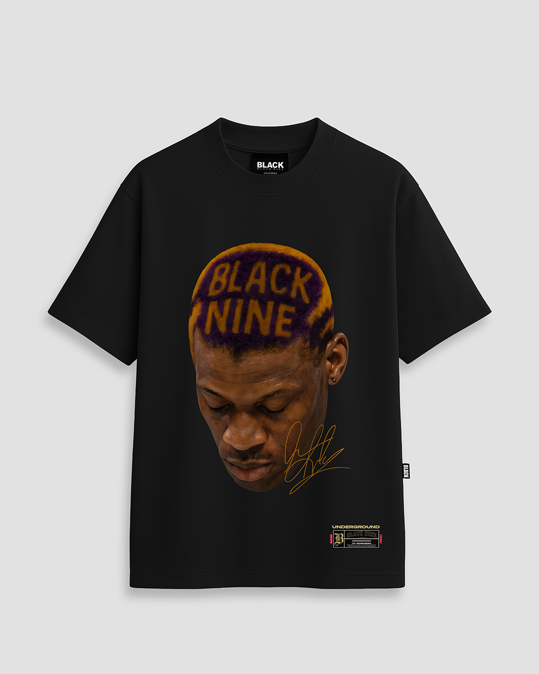 Rodman☆Slamdunk PHANTOM CLIQUE 　US9 Camiseta Streetwear Dennis Rodman Black Nine - Preta - B91526