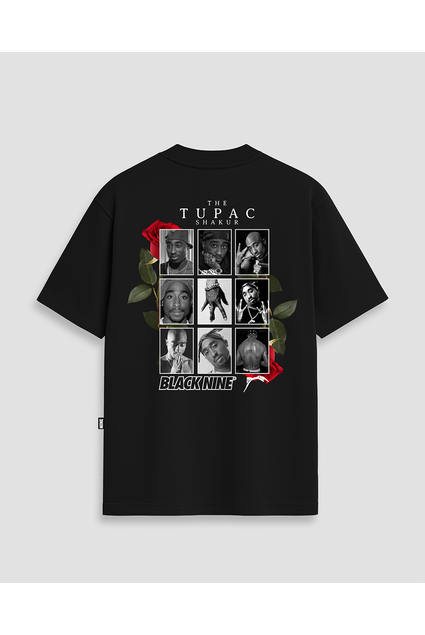 Camiseta Black Nine The Tupac Shakur - Preta