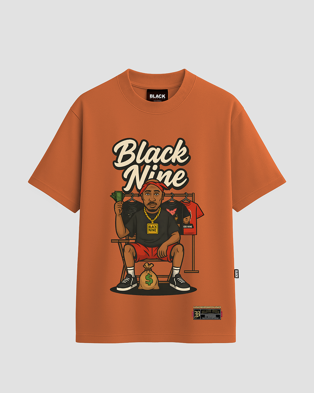 Camiseta Streetwear Tupac Shakur Money B9 - Marrom
