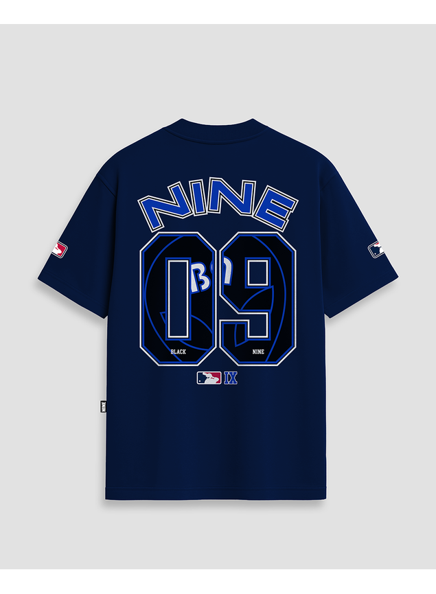 Camiseta Oversized Streetwear IX Black 09 - Azul Marinho