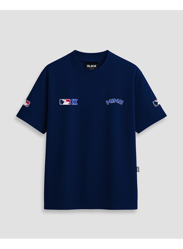 Camiseta Oversized Streetwear IX Black 09 - Azul Marinho