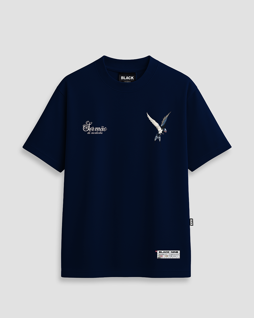 Camiseta Streetwear Sermão Da Montanha - Azul Marinho