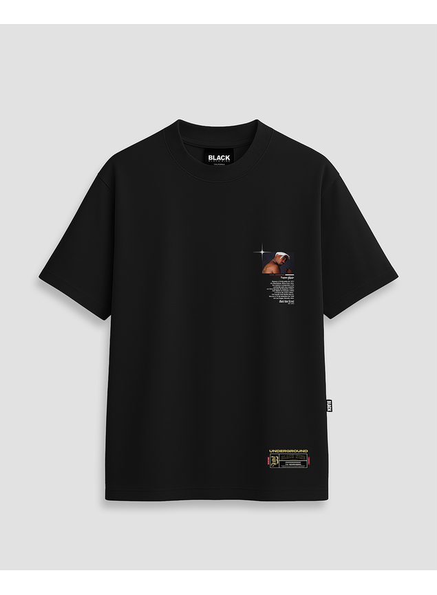 Camiseta Black Nine Tupac Biografia - Preta