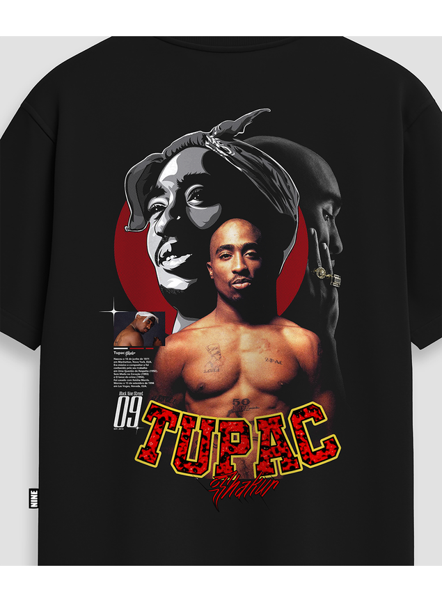 洋楽 BLACK 9 g-rap Camiseta Black Nine Tupac x Snoop Dogg - Preta