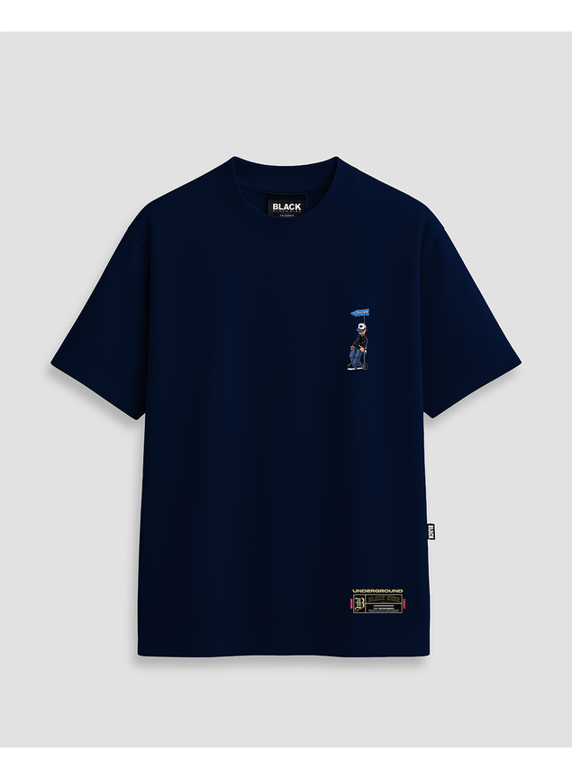 Camiseta Black Nine Streetwear Underground - Azul Marinho