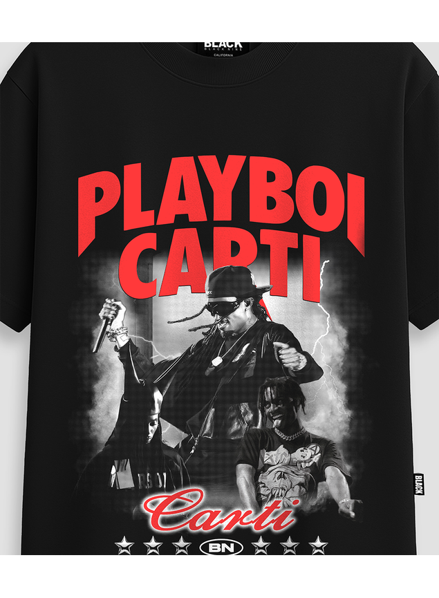 Camiseta Playboi Carti Bootleg - Preta