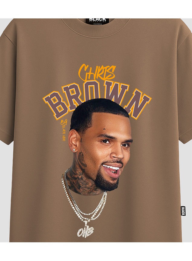 Camiseta Premium Chris Brown Cb9 - Marrom