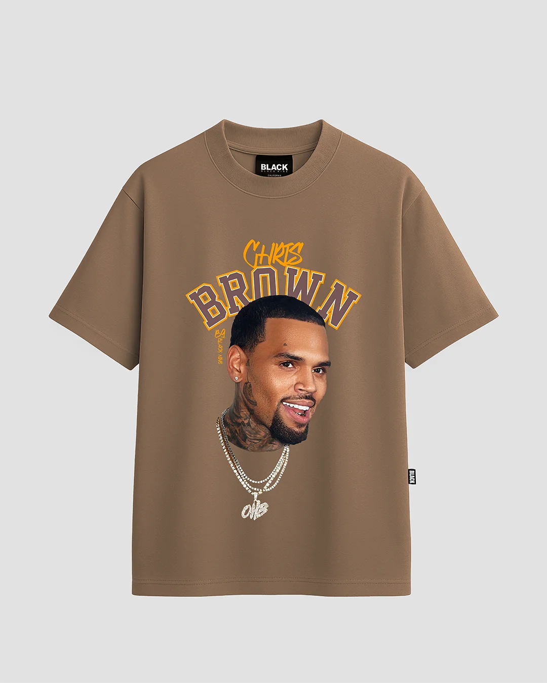 Camiseta Premium Chris Brown Cb9 - Marrom