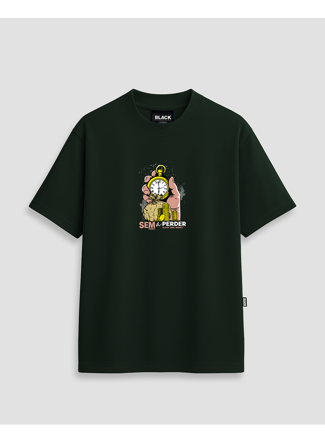 Camiseta Black Nine Sem Tempo - Verde Escuro