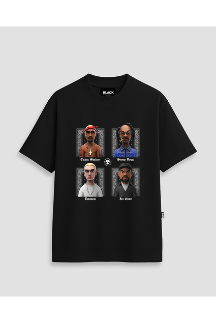 Camiseta Tupac Red 2Pac - Preta