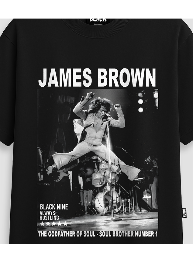 Camiseta James Brown Dancing - Preta