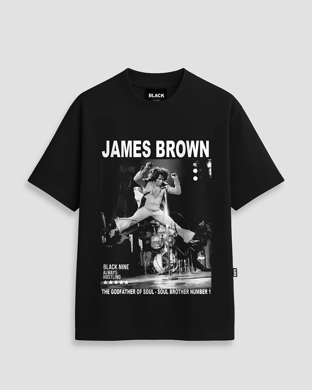 Camiseta James Brown Dancing - Preta
