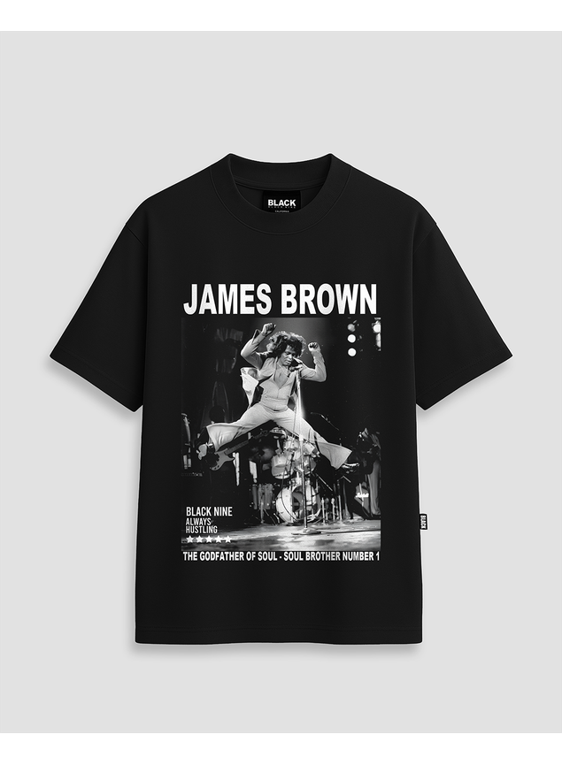 Camiseta James Brown Dancing - Preta