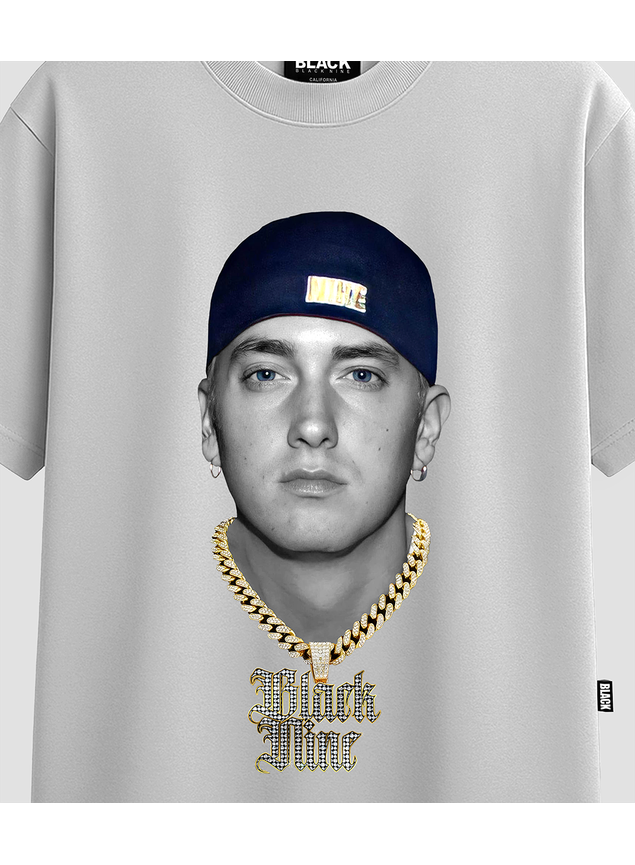 Camiseta Streetwear Eminem 3D - Branca