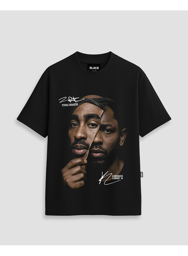 kendrick lamar tシャツ raptee Lサイズ 2pac Camiseta Tupac Vs Kendrick - Preta
