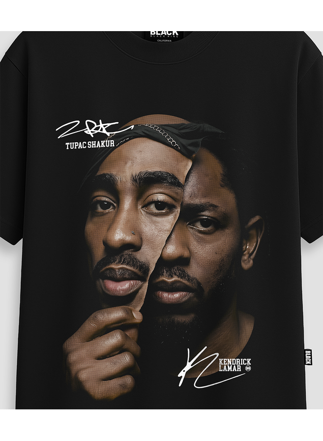 Camiseta Tupac Vs Kendrick - Preta