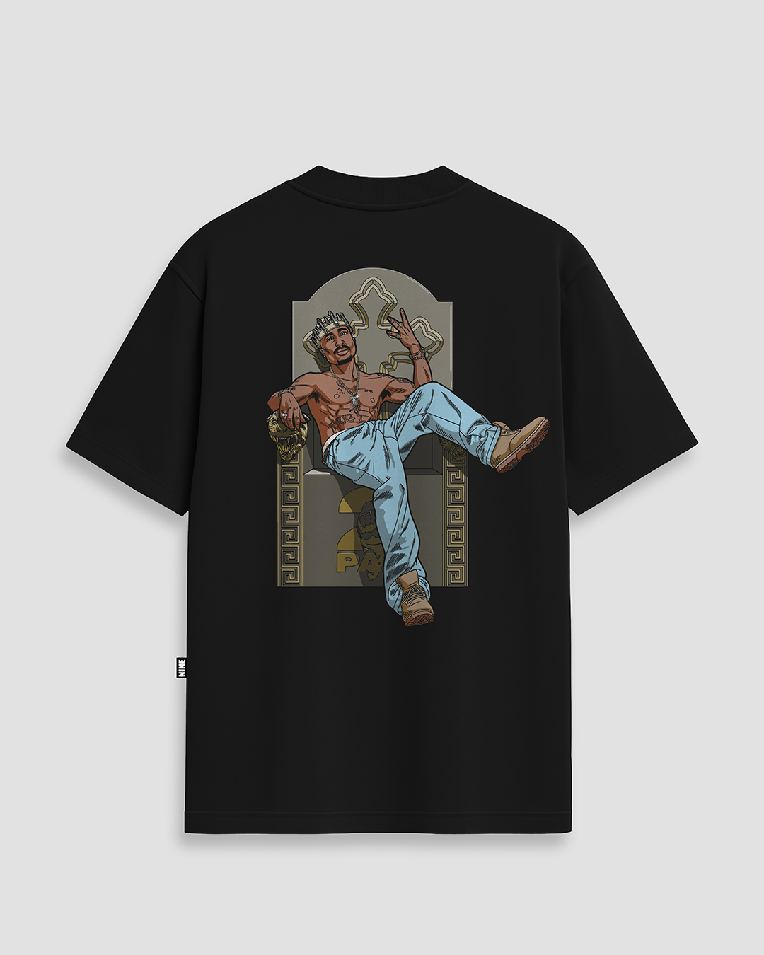 Camiseta Tupac Shakur King - Preta