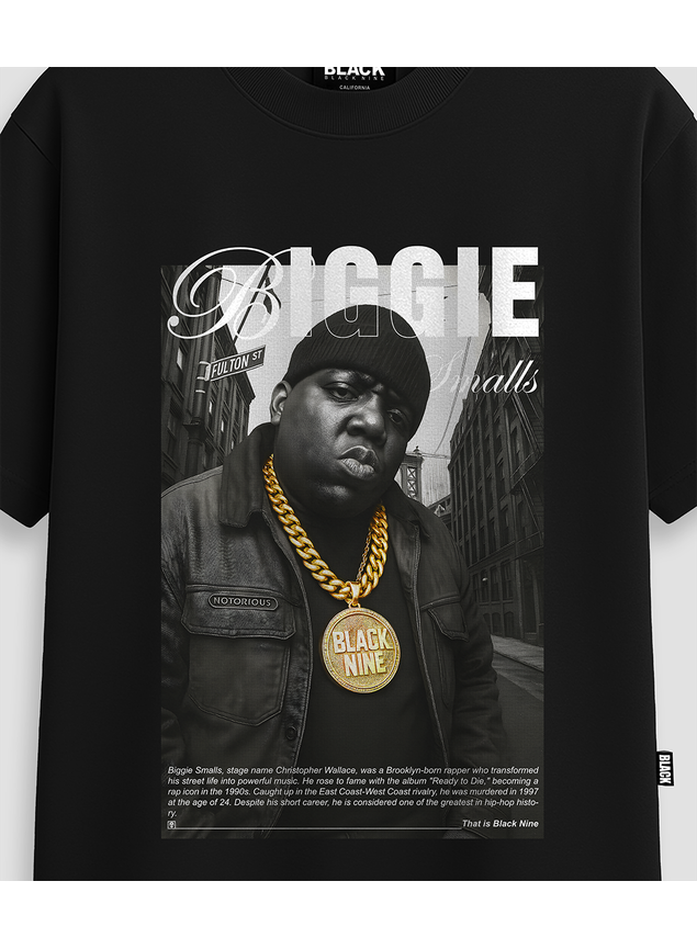 Camiseta The Notorious Biggie Smalls - Preta