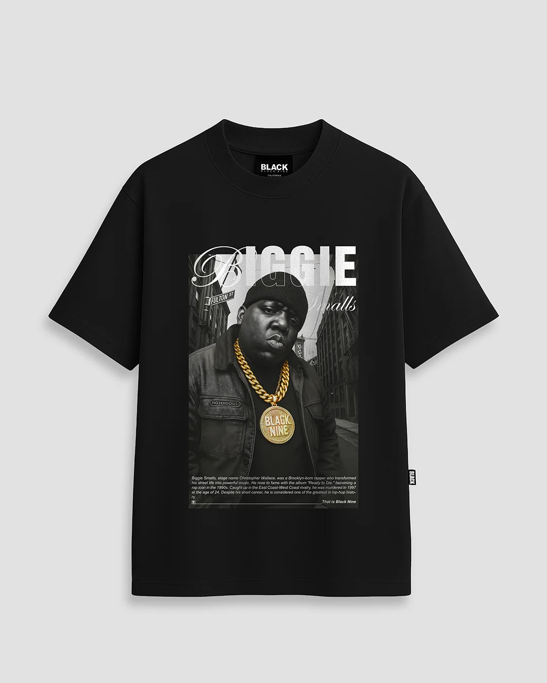 Camiseta The Notorious Biggie Smalls - Preta