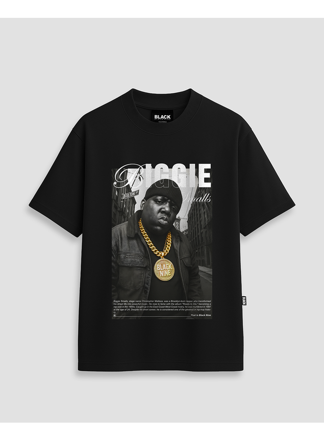 アップルバム　ビギー Camiseta The Notorious Biggie Smalls - Preta