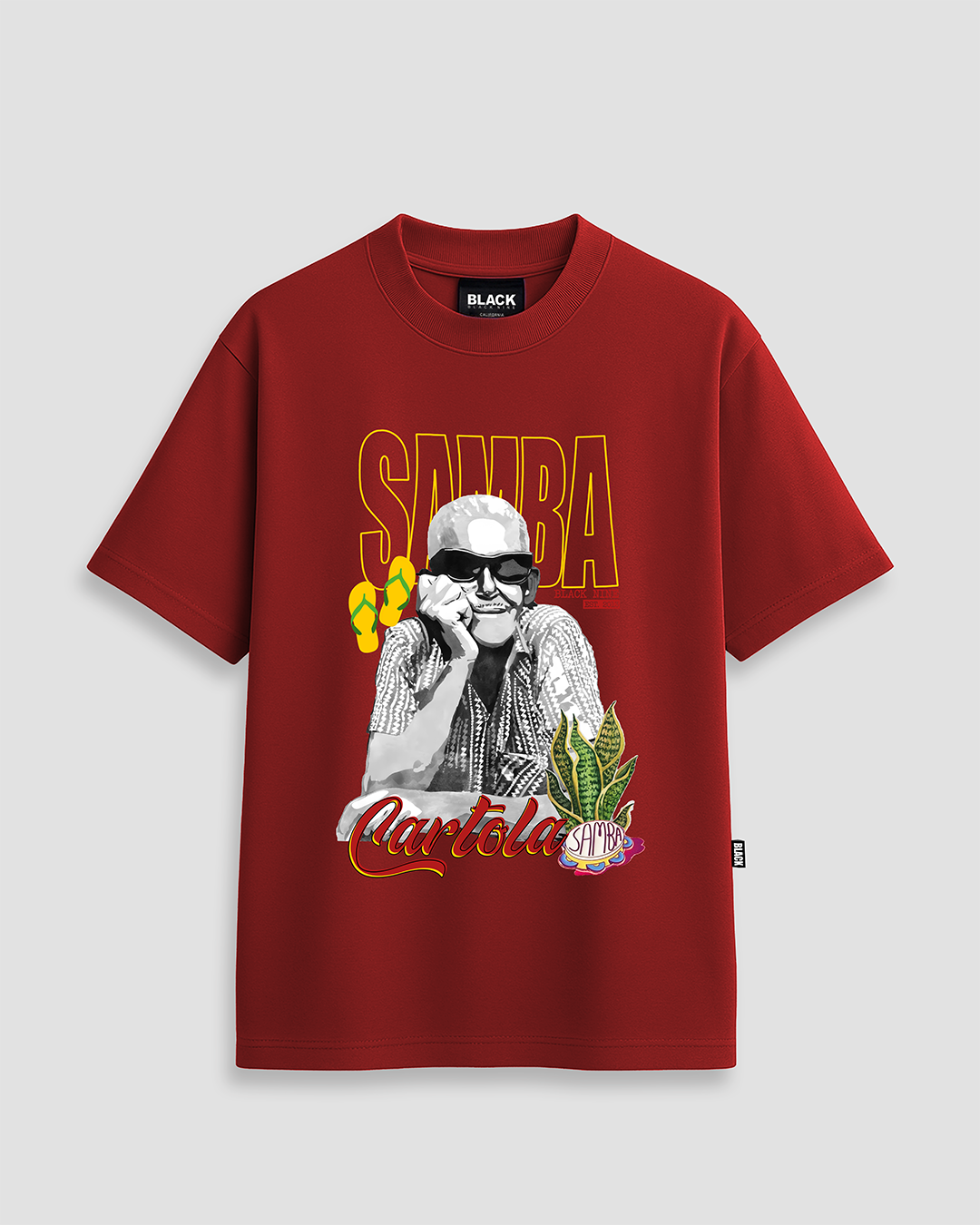 【D31631】THE VIBES Camiseta Cartola Vibes - Vermelha