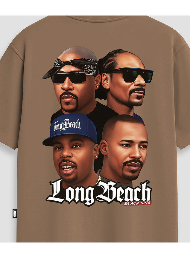 Camiseta Long Beach - Marrom