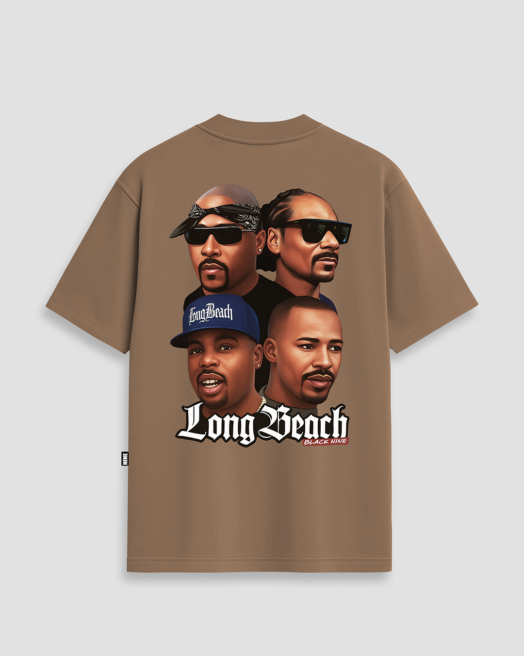 まるページ Camiseta Long Beach - Marrom