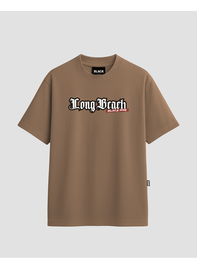 まるページ Camiseta Long Beach - Marrom