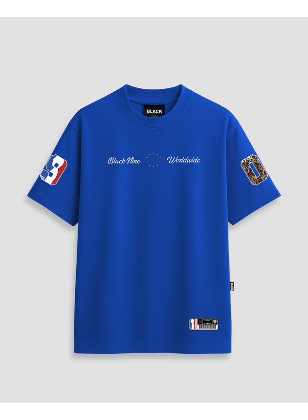 ARAKIネイビー Tシャツ Mサイズ Camiseta Oversized Streetwear Basquete Bn 09 - Azul Royal