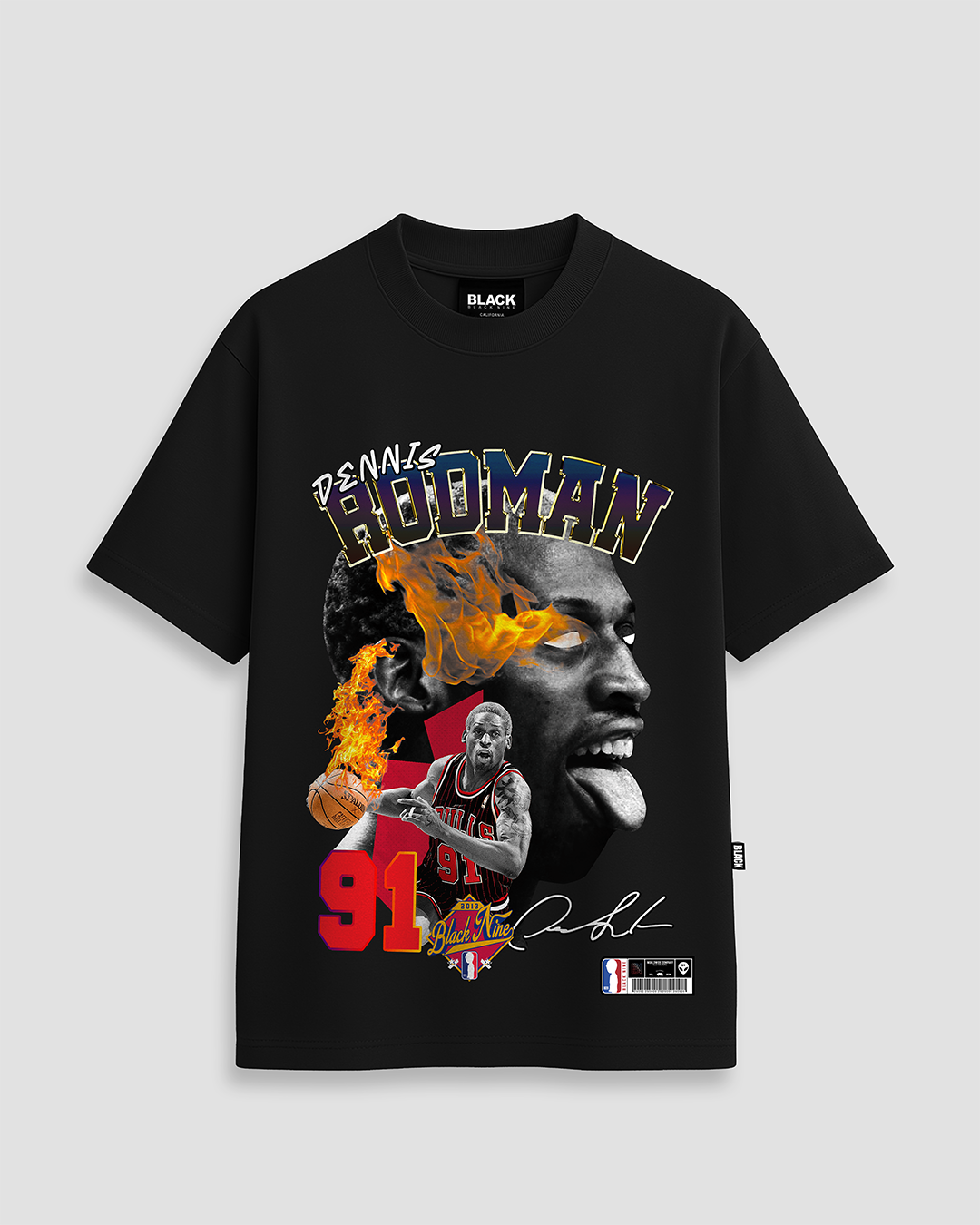 Camiseta Premium Dennis Rodman 91 - Verde Mar